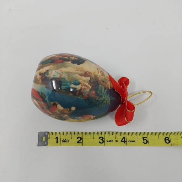 Vintage Patricia Reach Santa Victorian Style Egg Shaped Ornament Tomorrow Today - Picture 5 of 5